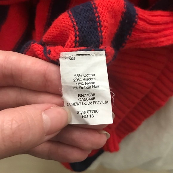 Madewell Striped Red Turtleneck - Picture 3 of 4